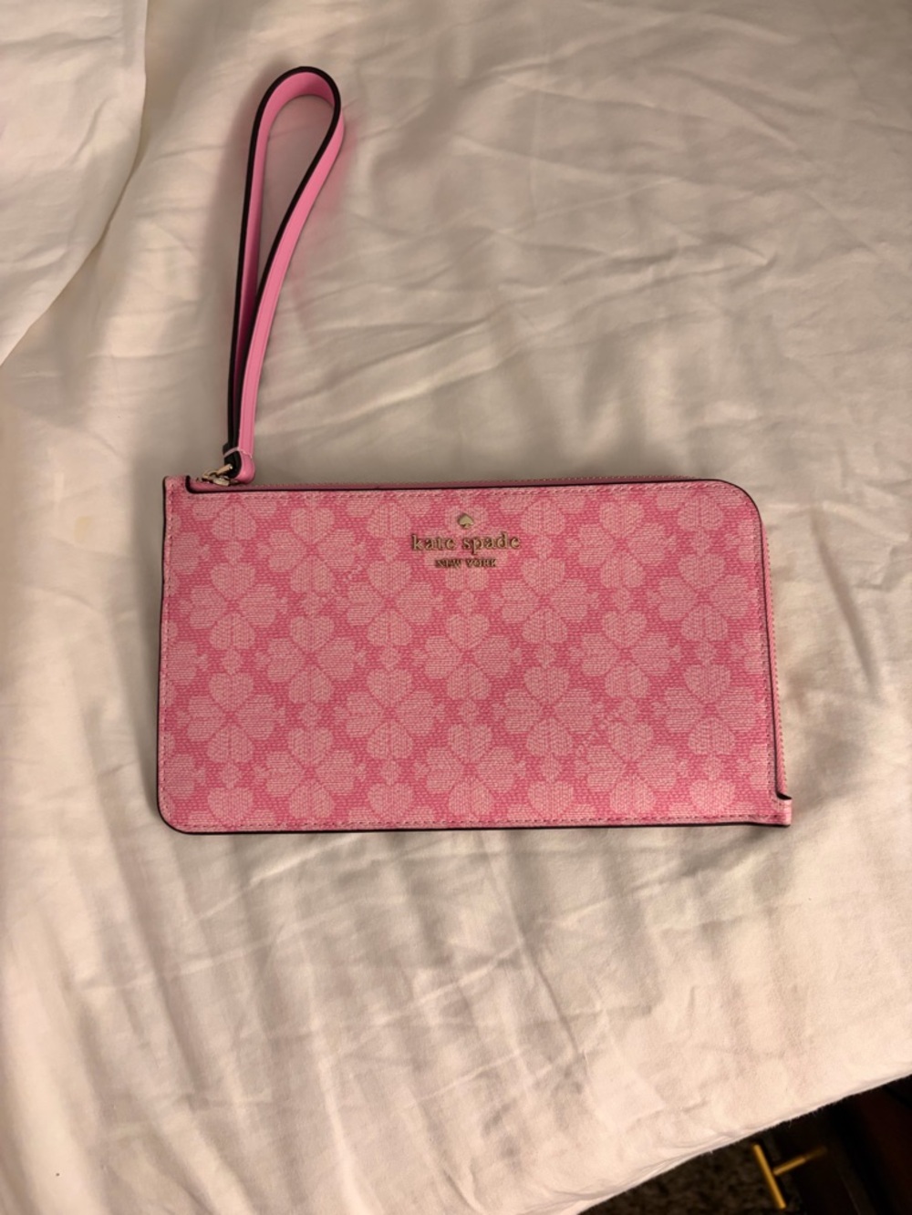 kate spade Pink Floral Pattern Wristlet Clutch